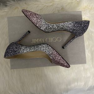 Jimmy Choo 'Romy' Glitter Pumps